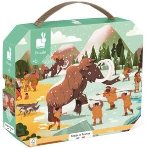 Janod Puzzle Die Urgeschichte 100-teiliges Puzzle aus FSC-Pappe Panoramabild der Urgeschichte Fördert Geduld und Konzentration Kinderpuzzle ab 6 Jahre, J02546 Janod Puzzle Die Urgeschichte 100-teiliges Puzzle aus FSC-Pappe Panoramabild der Urgeschichte Fördert Geduld und Konzentration Kinderpuzzle ab 6 Jahre, J02546
