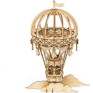 ROBOTIME 3D Puzzle Holzbausatz Heißluftballon, 140 Teile, Größe: 14,7 x 10,4 x 20,8 cm, TG406 ROBOTIME 3D Puzzle Holzbausatz Heißluftballon, 140 Teile, Größe: 14,7 x 10,4 x 20,8 cm, TG406