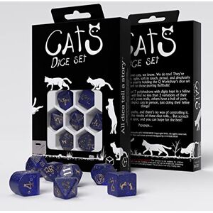 Q Workshop Cats Modern Dice Set: Meowster, Schwarz/Weiß/Grau Q Workshop Cats Modern Dice Set: Meowster, Schwarz/Weiß/Grau