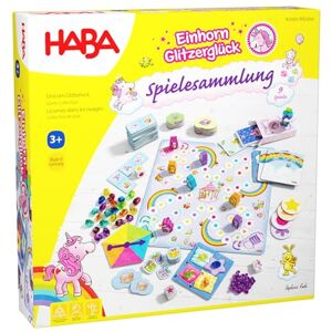 HABA Einhorn Glitzerglück Spielesammlung – 9 in 1 Spiele Set: Würfel-, Brett- & Kartenspiele für Kinder ab 3 Jahren – Einfach erklärt, für 2-4 Spieler – 2010879001 HABA Einhorn Glitzerglück Spielesammlung – 9 in 1 Spiele Set: Würfel-, Brett- & Kartenspiele für Kinder ab 3 Jahren – Einfach erklärt, für 2-4 Spieler – 2010879001