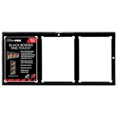Ultra Pro 3-Card UV ONE-Touch Magnetic Holder – 35PT – Schwarzer Rand – für 3 Standardkarten 2,5" x 3,5" – Magnetverschluss – UV-Schutz – Kartenhalter mit Aufhänger für Hoch- & Querformat Ultra Pro 3-Card UV ONE-Touch Magnetic Holder – 35PT – Schwarzer Rand – für 3 Standardkarten 2,5" x 3,5" – Magnetverschluss – UV-Schutz – Kartenhalter mit Aufhänger für Hoch- & Querformat