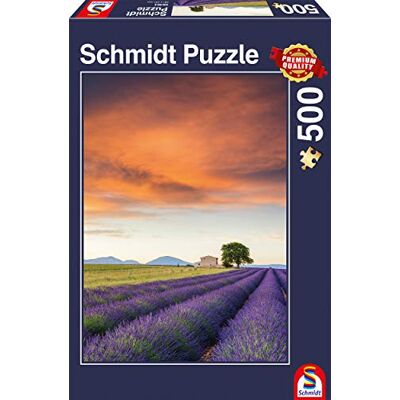 Schmidt Spiele Puzzle 58364 Lavendelfeld, Provence, 500 Teile Puzzle, bunt Schmidt Spiele Puzzle 58364 Lavendelfeld, Provence, 500 Teile Puzzle, bunt