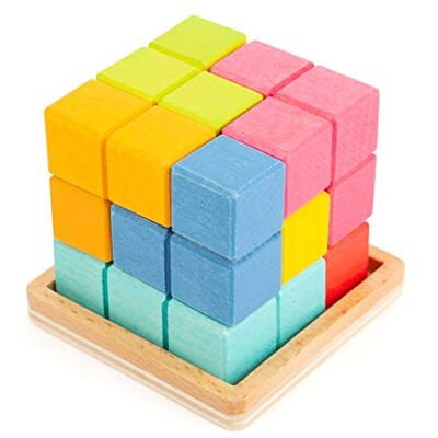 small foot 11346 3D Puzzle Würfel, bestehend aus 7 Teilen, Denkspiel ab 5 Jahren small foot 11346 3D Puzzle Würfel, bestehend aus 7 Teilen, Denkspiel ab 5 Jahren