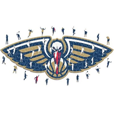 Iconic Puzzles New Orleans Pelicans, Logo, Holzpuzzle, offiziell lizenziert von der NBA, 100% nachhaltig, Größe L, 500 Teile Iconic Puzzles New Orleans Pelicans, Logo, Holzpuzzle, offiziell lizenziert von der NBA, 100% nachhaltig, Größe L, 500 Teile