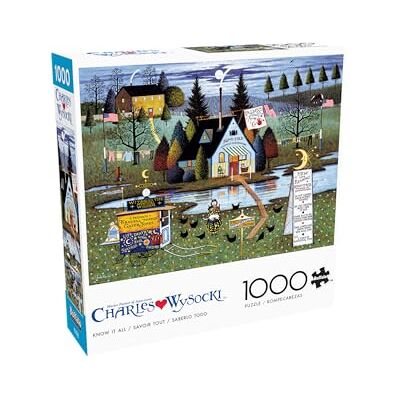 Buffalo Games Charles Wysocki Know it All 1000-teiliges Puzzle für Erwachsene Herausforderndes Puzzle perfekt für Spieleabende Fertige Größe ist 26,75 x 19,75 cm Buffalo Games Charles Wysocki Know it All 1000-teiliges Puzzle für Erwachsene Herausforderndes Puzzle perfekt für Spieleabende Fertige Größe ist 26,75 x 19,75 cm