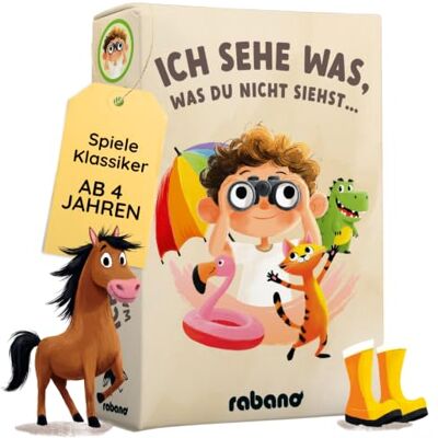 Rabano Ich Sehe was, was du Nicht siehst – Kartenspiel für Kinder ab 4 Suchspiel & Spieleklassiker für die ganze Familie, Ratespaß ab 4 Jahren, für Groß & Klein, 2–6 Spieler Rabano Ich Sehe was, was du Nicht siehst – Kartenspiel für Kinder ab 4 Suchspiel & Spieleklassiker für die ganze Familie, Ratespaß ab 4 Jahren, für Groß & Klein, 2–6 Spieler