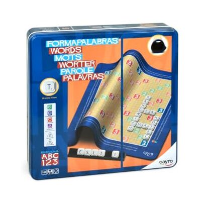 Cayro – Form-Wörter-Metallbox – Lern-Buchstabenspiel für Kinder – Form-Wörter – Brettspiel – stärkt den Wortschatz – erreicht die höchste Punktzahl – 2 bis 4 Spieler Cayro – Form-Wörter-Metallbox – Lern-Buchstabenspiel für Kinder – Form-Wörter – Brettspiel – stärkt den Wortschatz – erreicht die höchste Punktzahl – 2 bis 4 Spieler