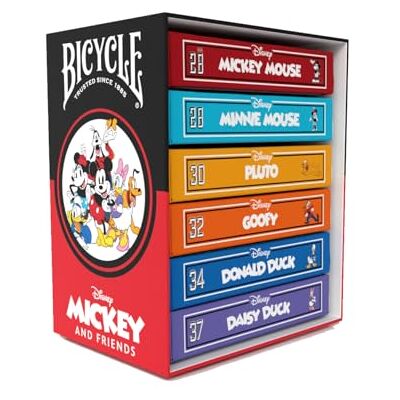 Bicycle Disney Mickey & Friends Box, 6 Decks (je 54 Karten, inkl. 2 Joker) Bicycle Disney Mickey & Friends Box, 6 Decks (je 54 Karten, inkl. 2 Joker)