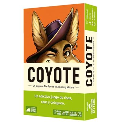 Exploding Kittens Coyote, Kartenspiel, Party Game, ab 10 Jahren, für 3 bis 8 Spieler, 10 Minuten pro Spiel, Spanisch Exploding Kittens Coyote, Kartenspiel, Party Game, ab 10 Jahren, für 3 bis 8 Spieler, 10 Minuten pro Spiel, Spanisch