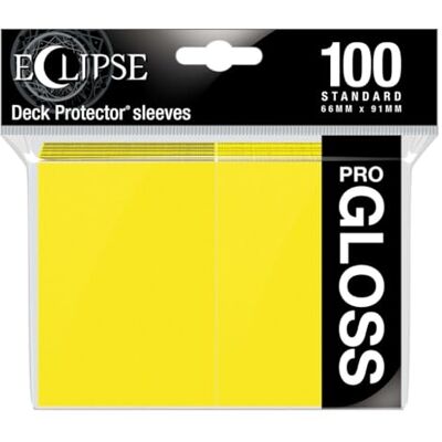 Ultra Pro UP Standard Sleeves Gloss Eclipse Lemon Yellow (100 Sleeves) Ultra Pro UP Standard Sleeves Gloss Eclipse Lemon Yellow (100 Sleeves)