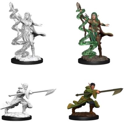 WizKids Dungeons & Dragons Magic The Gathering Unpainted Miniatures: Joraga Warcaller & Joraga Treespeaker (Elves) (6 Units) WizKids Dungeons & Dragons Magic The Gathering Unpainted Miniatures: Joraga Warcaller & Joraga Treespeaker (Elves) (6 Units)