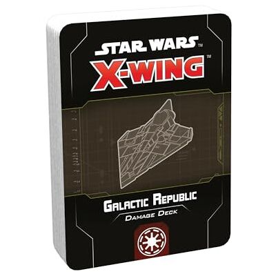 Atomic Fantasy Flight Games Star Wars X-Wing Second Edition: Star Wars X-Wing: Galactic Republic Damage Deck Miniature Game Atomic Fantasy Flight Games Star Wars X-Wing Second Edition: Star Wars X-Wing: Galactic Republic Damage Deck Miniature Game