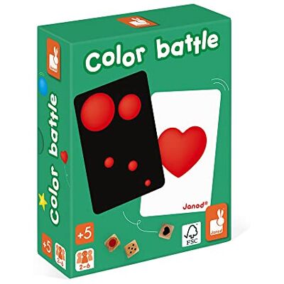 Janod Color Battle (Holz und Karton) Schnelligkeits- und Strategiespiel 2-6 Spieler Ab 5 Jahre J02699 Janod Color Battle (Holz und Karton) Schnelligkeits- und Strategiespiel 2-6 Spieler Ab 5 Jahre J02699