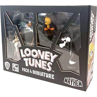 Asmodee Looney Tunes Mayhem: Packung mit 4 Miniaturen Erweiterung des Brettspiels, für 2-4 Spieler, ab 10 Jahren, italienische Ausgabe Asmodee Looney Tunes Mayhem: Packung mit 4 Miniaturen Erweiterung des Brettspiels, für 2-4 Spieler, ab 10 Jahren, italienische Ausgabe