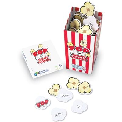 Learning Resources Sichtwörter Popcornspiel, Alter 5+, Lesekompetenz fördern mit 92 häufigen Wörtern in Zwei Spielstufen Learning Resources Sichtwörter Popcornspiel, Alter 5+, Lesekompetenz fördern mit 92 häufigen Wörtern in Zwei Spielstufen