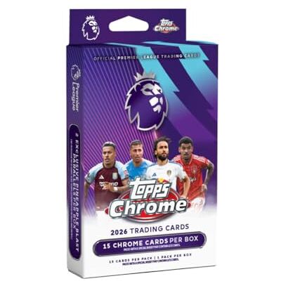 Topps 2025-26 Chrom-Premier-Liga-Karten – Aufhängerbox (15 Karten) Topps 2025-26 Chrom-Premier-Liga-Karten – Aufhängerbox (15 Karten)