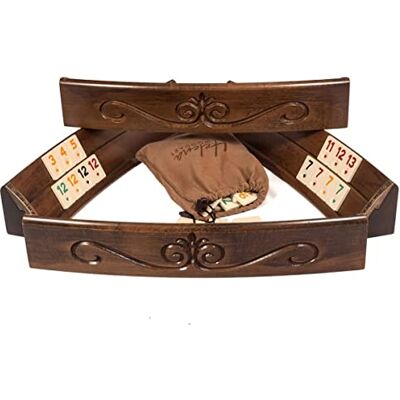 ART , Handgefertigtes Oval Rummy Set aus Holz inklusive Tasche, Okey Takimi, 100% Holz, Luxus Edition, Okey Spiel, Türkisch, Rommycup, Rummy Set ART , Handgefertigtes Oval Rummy Set aus Holz inklusive Tasche, Okey Takimi, 100% Holz, Luxus Edition, Okey Spiel, Türkisch, Rommycup, Rummy Set