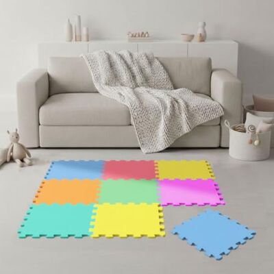 LittleTom 9 Stück Puzzle-Teppich - Baby Spielmatte LittleTom 9 Stück Puzzle-Teppich - Baby Spielmatte