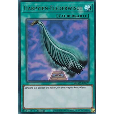 TCG MAMA-DE076 Harpyien-Flederwisch Ultra Rare Deutsch 1. Auflage im Set mit Ultrapro Toploader Yugioh TCG MAMA-DE076 Harpyien-Flederwisch Ultra Rare Deutsch 1. Auflage im Set mit Ultrapro Toploader Yugioh