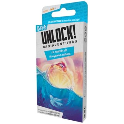 Asmodee Unlock! Mini Das Lied des Meerschaums, Kartenspiel, ab 10 Jahren, 1 bis 6 Spieler, 30-45 Minuten pro Spiel, Spanisch Asmodee Unlock! Mini Das Lied des Meerschaums, Kartenspiel, ab 10 Jahren, 1 bis 6 Spieler, 30-45 Minuten pro Spiel, Spanisch