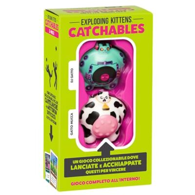 Asmodee Exploding Kittens: Catchables – DJ Gatto, Brettspiel, ab 8 Jahren, 2 Spieler, italienische Ausgabe Asmodee Exploding Kittens: Catchables – DJ Gatto, Brettspiel, ab 8 Jahren, 2 Spieler, italienische Ausgabe