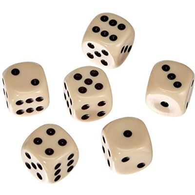AMIGO Spiel + Freizeit 58 Elfenbein W6 (6 Würfel) AMIGO Spiel + Freizeit 58 Elfenbein W6 (6 Würfel)