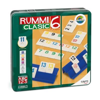 Cayro – Rummiclasic 6 – Brettspiel mit Zahlen und Strategie – 6 Spieler – Kombinieren Sie alle Chips – Familienspaß – kombinieren Sie Ihre Spielsteine für 100 Punkte Cayro – Rummiclasic 6 – Brettspiel mit Zahlen und Strategie – 6 Spieler – Kombinieren Sie alle Chips – Familienspaß – kombinieren Sie Ihre Spielsteine für 100 Punkte