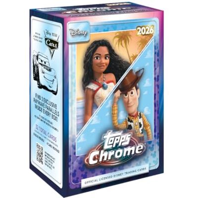 Topps 2026 Chrome® Disney Value Box (4 Karten pro Packung, 8 Packungen pro Box Finde 2 exklusive Raywave-Parallelen im Inneren!) Topps 2026 Chrome® Disney Value Box (4 Karten pro Packung, 8 Packungen pro Box Finde 2 exklusive Raywave-Parallelen im Inneren!)