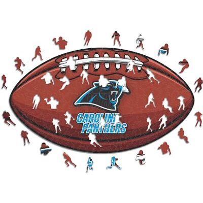 ICONIC Puzzles - Carolina Panthers – Football mit Logo - Holz Puzzle Grösse L ICONIC Puzzles - Carolina Panthers – Football mit Logo - Holz Puzzle Grösse L