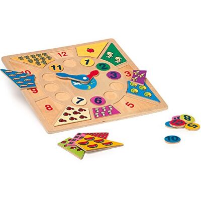 Small Foot von Legler Buntes HolzlernUhr - Lernpuzzle Small Foot von Legler Buntes HolzlernUhr - Lernpuzzle