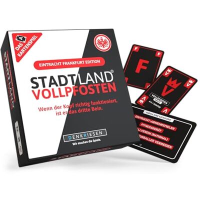 DENKRIESEN Stadt Land VOLLPFOSTEN Kartenspiel Eintracht Ab 8 Jahren Kartenspiel und Gesellschaftsspiel für Eintracht Fans mit Stadt Land Fluss Kategorien und Fußballspaß. DENKRIESEN Stadt Land VOLLPFOSTEN Kartenspiel Eintracht Ab 8 Jahren Kartenspiel und Gesellschaftsspiel für Eintracht Fans mit Stadt Land Fluss Kategorien und Fußballspaß.