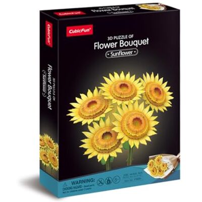 CubicFun 660866 3D Puzzle Blumen, Sonnenblumen, 3D Blumenstrauß mit 209 Teilen, DIY Deko-Bastelset für Erwachsene und Kinder ab 8 Jahren CubicFun 660866 3D Puzzle Blumen, Sonnenblumen, 3D Blumenstrauß mit 209 Teilen, DIY Deko-Bastelset für Erwachsene und Kinder ab 8 Jahren