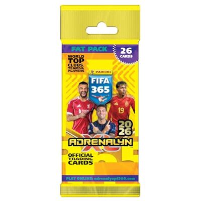 Panini FIFA 365 2026 Sammelkarten-Spiel Fat Pack 24 Karten + 2 Bonuskarten Panini FIFA 365 2026 Sammelkarten-Spiel Fat Pack 24 Karten + 2 Bonuskarten