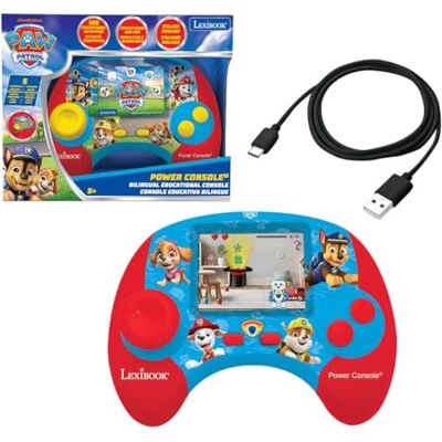 Lexibook , Paw Patrol Power Console, zweisprachige Spielkonsole mit 100 Aktivitäten, Englisch/Italienisch, JCG100PAi5 Lexibook , Paw Patrol Power Console, zweisprachige Spielkonsole mit 100 Aktivitäten, Englisch/Italienisch, JCG100PAi5