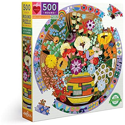 eeBoo PZFPRB Lila 500 Teile Purple Bird and Blumen Puzzle AUS, Mehrfarbig eeBoo PZFPRB Lila 500 Teile Purple Bird and Blumen Puzzle AUS, Mehrfarbig
