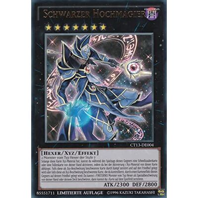 TCG CT13-DE004 Schwarzer Hochmagier Ultra Rare Deutsch Limitierte Auflage TCG CT13-DE004 Schwarzer Hochmagier Ultra Rare Deutsch Limitierte Auflage