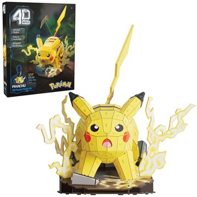 4D Build Pokémon Pikachu detailreicher 3D-Modellbausatz aus hochwertigem Karton, 201 Teile, leicht zu Bauen, ab 12 Jahren, Rot 4D Build Pokémon Pikachu detailreicher 3D-Modellbausatz aus hochwertigem Karton, 201 Teile, leicht zu Bauen, ab 12 Jahren, Rot