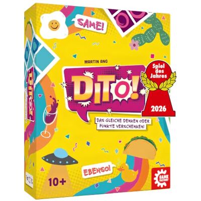 Game Factory 646031 Dito, das wortwitzige Partyspiel für 3 bis 7 Spieler Spiel des Jahres 2026, interaktives Gesellschaftsspiel für Erwachsene und Kinder ab 10 Jahren Game Factory 646031 Dito, das wortwitzige Partyspiel für 3 bis 7 Spieler Spiel des Jahres 2026, interaktives Gesellschaftsspiel für Erwachsene und Kinder ab 10 Jahren