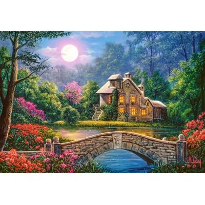 Castorland Cottage in The Moon Garden,Puzzle 1000Te Castorland Cottage in The Moon Garden,Puzzle 1000Te