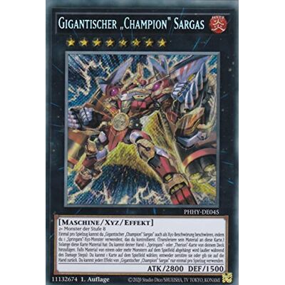 TCG PHHY-DE045 Gigantischer „Champion“ Sargas Secret Rare Deutsch 1. Auflage mit Versandschutz Photon Hypernova Yu-Gi-Oh TCG PHHY-DE045 Gigantischer „Champion“ Sargas Secret Rare Deutsch 1. Auflage mit Versandschutz Photon Hypernova Yu-Gi-Oh