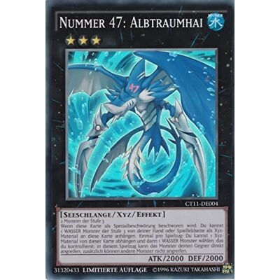 TCG CT11-DE004 Nummer 47 Albtraumhai Super Rare Deutsch Limitierte Auflage TCG CT11-DE004 Nummer 47 Albtraumhai Super Rare Deutsch Limitierte Auflage