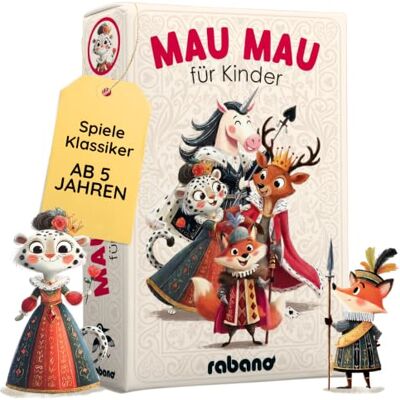 Rabano Mau Mau Kartenspiel für Kinder ab 5 Jahren Spieleklassiker Familienspiel einfach erklärt für unterwegs & Zuhause Lernspiel & Geschenk für Jungen & Mädchen, ab 4,5,6,7,8,9 Jahren Rabano Mau Mau Kartenspiel für Kinder ab 5 Jahren Spieleklassiker Familienspiel einfach erklärt für unterwegs & Zuhause Lernspiel & Geschenk für Jungen & Mädchen, ab 4,5,6,7,8,9 Jahren