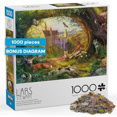 Buffalo Games Puzzle mit 1000 Teilen – Wild Neuschwanstein – Lars Stewart – Signature Collection Buntes Puzzle für Erwachsene – präzise geschnittene Teile, schönes Kunstwerk Buffalo Games Puzzle mit 1000 Teilen – Wild Neuschwanstein – Lars Stewart – Signature Collection Buntes Puzzle für Erwachsene – präzise geschnittene Teile, schönes Kunstwerk