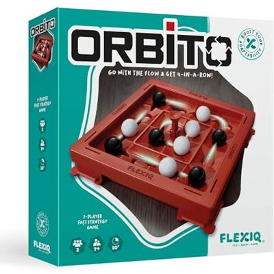 FlexiQ Orbito, Strategiespiel, ab 7 Jahren, 2 Spieler, 10 Minuten Spieldauer FlexiQ Orbito, Strategiespiel, ab 7 Jahren, 2 Spieler, 10 Minuten Spieldauer