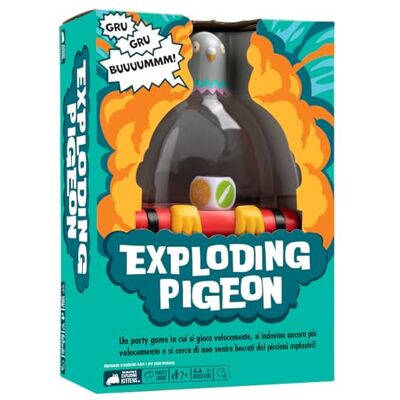 Asmodee Exploding Pigeon, Brettspiel von den Machern von Exploding Kittens, 7+ Jahre, 3+ Spieler, italienische Ausgabe Asmodee Exploding Pigeon, Brettspiel von den Machern von Exploding Kittens, 7+ Jahre, 3+ Spieler, italienische Ausgabe