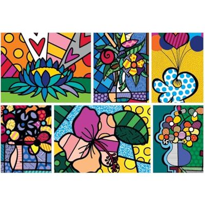 Bluebird Puzzle 2000 Teile Romero Britto Collage: Flowers Bluebird Puzzle 2000 Teile Romero Britto Collage: Flowers