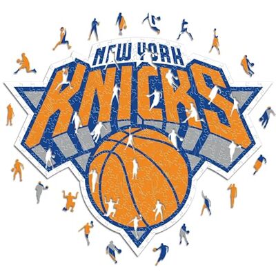 Iconic Puzzles New York Knicks, Logo, Holzpuzzle, offiziell lizenziert von der NBA, 100% nachhaltig, Größe L, 500 Teile Iconic Puzzles New York Knicks, Logo, Holzpuzzle, offiziell lizenziert von der NBA, 100% nachhaltig, Größe L, 500 Teile