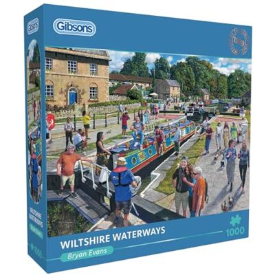Gibsons Puzzle Wiltshire Waterways 1000 Teile Karton Erwachsene Geschenk Gibsons Puzzle Wiltshire Waterways 1000 Teile Karton Erwachsene Geschenk