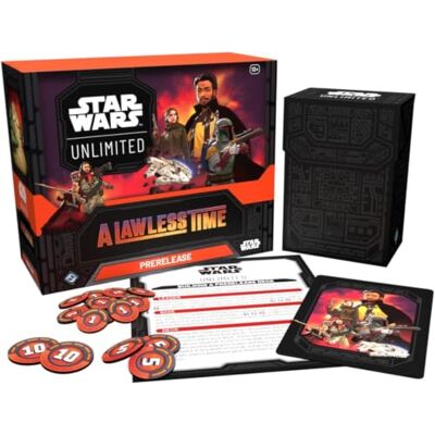 Asmodee , Star Wars: Unlimited Trading Card Game – A Lawless Time Pre Release Box (6 Booster Packs), TCG für Kinder und Erwachsene, Alter 12+, 2+ Spieler, 20 Minuten, Englisch Asmodee , Star Wars: Unlimited Trading Card Game – A Lawless Time Pre Release Box (6 Booster Packs), TCG für Kinder und Erwachsene, Alter 12+, 2+ Spieler, 20 Minuten, Englisch