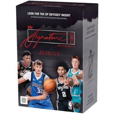Topps 2025-26 Signature-Klasse Basketball – Vorteilsbox – (7 Karten pro Packung, 6 Packungen pro Box) Topps 2025-26 Signature-Klasse Basketball – Vorteilsbox – (7 Karten pro Packung, 6 Packungen pro Box)